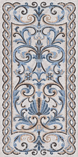 SG590902R Мозаика синий декорированный лаппатированный 119,5*238,5 керамический гранит KERAMA MARAZZI