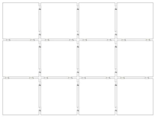 Фото 1230H Конфетти белый, полотно 29,8х39,8 из 12 частей 9,8х9,8 керамический гранит КЕРАМА МАРАЦЦИ