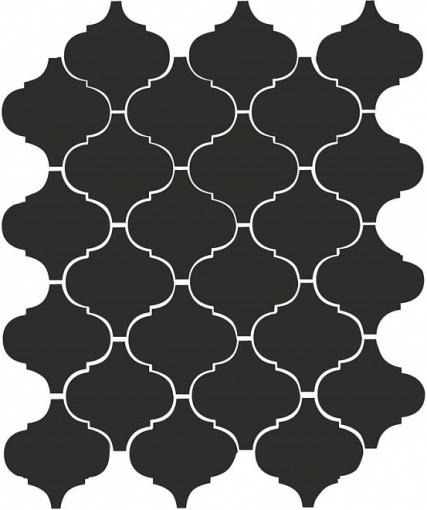 Фото 65001 Арабески глянцевый черный 26*30 керамическая плитка КЕРАМА МАРАЦЦИ
