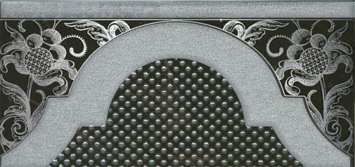 HGD/B266/16072 Фрагонар чёрный 7,4x15 керамический декор KERAMA MARAZZI