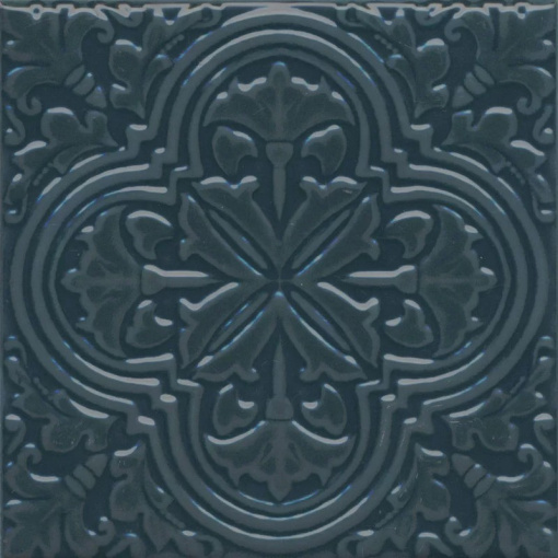 KMD3STA004BN Фес бирюзовый тёмный глянцевый 15x15x0,77 декор KERAMA MARAZZI