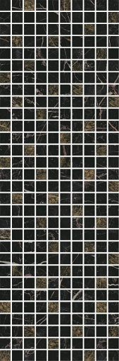 MM12111 Астория черный мозаичный 25*75 керамический декор KERAMA MARAZZI