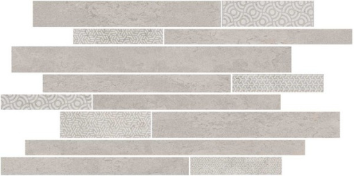 SBM009/SG458320 Ламелла серый светлый мозаичный 50,2x25x0,85 декор KERAMA MARAZZI
