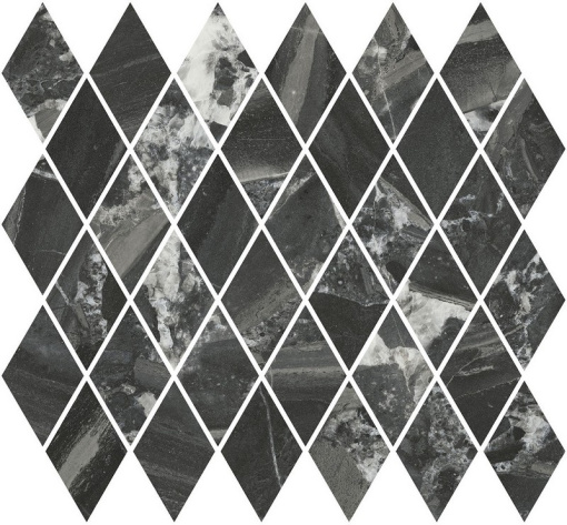 T054/48007 Риальто мозаичный чёрный глянцевый 37,5x35x1 декор KERAMA MARAZZI