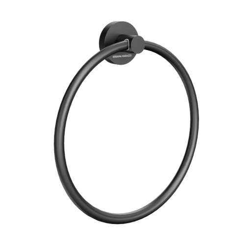 IS.04.KM.BLK.M Полотенцедержатель кольцевой Изола настенный, черный матовый KERAMA MARAZZI