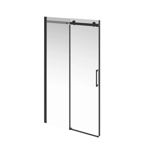 CT.120.SD.BLK.M Душевая дверь CRISTALLO, раздвижная с функцией soft close, 120х210, матовый черный KERAMA MARAZZI
