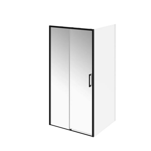 LN.100.SD.BLK.M Душевая дверь LINDO, раздвижная с функцией soft close, 100х195, матовый черный KERAMA MARAZZI