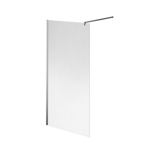 CT.100.WI.CR Душевая перегородка CRISTALLO с рифленым стеклом, 100х210, хром KERAMA MARAZZI