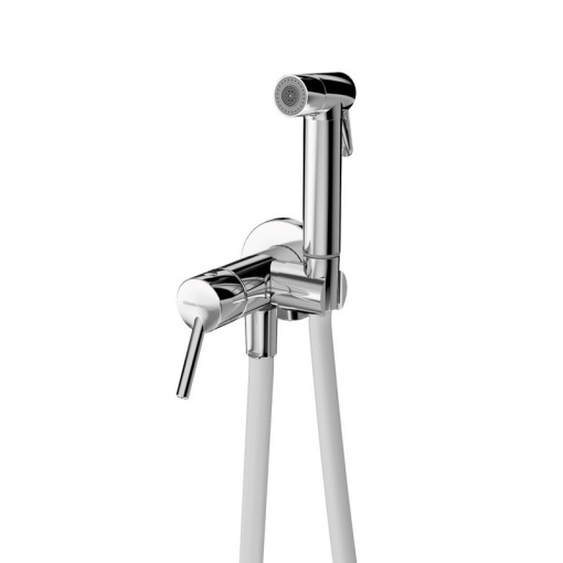 Смеситель с гигиеническим душем встроенного монтажа Фонте, хром KERAMA MARAZZI