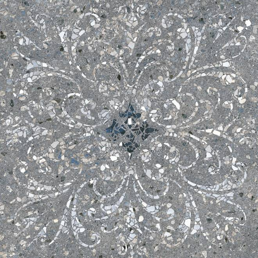 SG632900R Терраццо серый тёмный декорированный обрезной 60x60 керамический гранит KERAMA MARAZZI