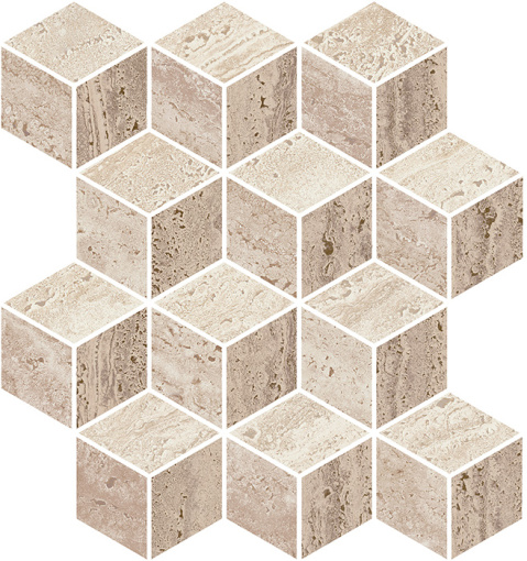 KMD2MSM019BR Про Травертин мозаичный микс матовый обрезной 34,5x37x0,9 декор KERAMA MARAZZI