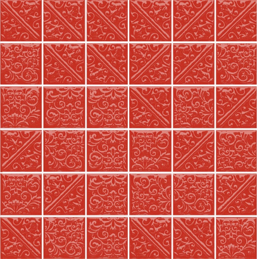 21024 Ла-Виллет красный 30,1*30,1 керамическая плитка мозаичная KERAMA MARAZZI