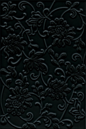 8217 Аджанта цветы черный керамическая плитка KERAMA MARAZZI