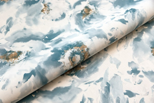 KM8717 Обои виниловые на флизелиновой основе Легато мотив, голубой KЕРАМА МАРАЦЦИ KERAMA MARAZZI