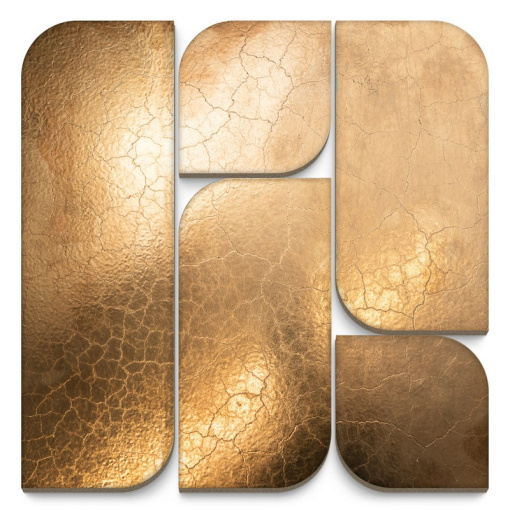 KMD3RIC016 Модульное панно Силуэт металл глянцевый 30х30х1,6 KERAMA MARAZZI