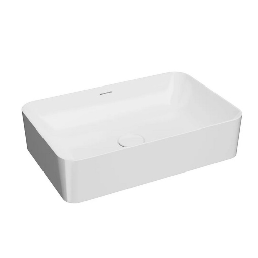 PLR.wb.55q Раковина PLAZA накладная 55, прямоугольная, белая глянцевая KERAMA MARAZZI