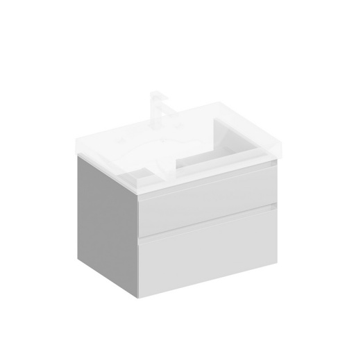 CUB.60.2/WHT.M Тумба CUBO подвесная с ящиками 60, белая матовая KERAMA MARAZZI