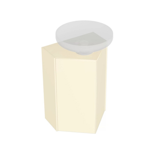 KMCACb50MBt0 Тумба-модуль CARAVAN под раковину со столешницей без боковин, подвесная 50, push, сливо KERAMA MARAZZI