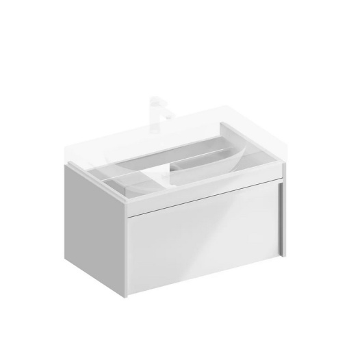 MOD.80.1+1/WHT Тумба MODULA подвесная 80 с ящиком 1+1, белая глянцевая KERAMA MARAZZI