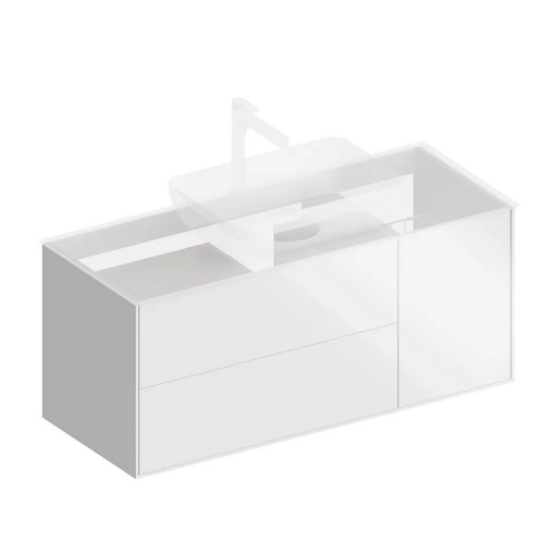 PLB.M.120.3/WHT.V Тумба PLAZA Modern подвесная 120, 3 ящика, белая глянцевая KERAMA MARAZZI