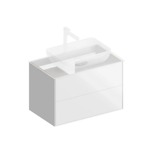 PLB.M.80.2/WHT.V Тумба PLAZA Modern подвесная 80, 2 ящика, белая глянцевая KERAMA MARAZZI