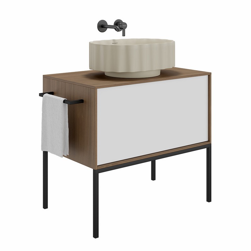 ATlg.80/MH Ножка Atollo/Атолло 80 высокая металлическая, черная матовая KERAMA MARAZZI ATlg.80/MH Ножка Atollo/Атолло 80 высокая металлическая, черная матовая KERAMA MARAZZI