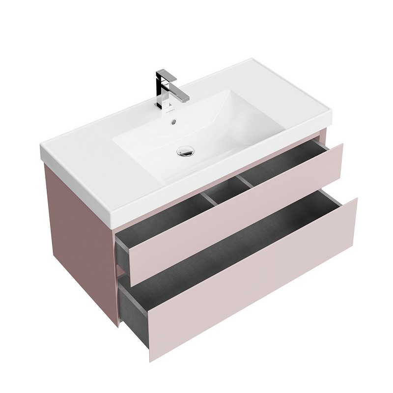 CUB.100.2/MAL Тумба Cubo/Кубо подвесная с ящиками 100, мальва матовая KERAMA MARAZZI CUB.100.2/MAL Тумба Cubo/Кубо подвесная с ящиками 100, мальва матовая KERAMA MARAZZI