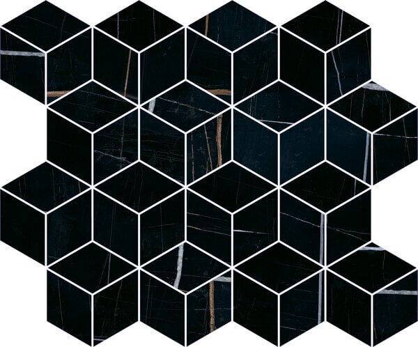 T017/14026 Греппи черный мозаичный 45*37.5 декор KERAMA MARAZZI