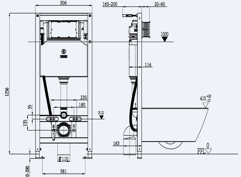 Скрытая система инсталляции смарт для подвесного унитаза KERAMA MARAZZI Скрытая система инсталляции смарт для подвесного унитаза KERAMA MARAZZI