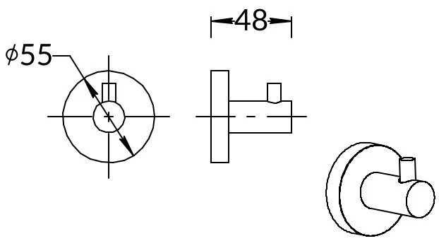 IS.01.KM.CR Крючок Изола настенный, хром KERAMA MARAZZI IS.01.KM.CR Крючок Изола настенный, хром KERAMA MARAZZI