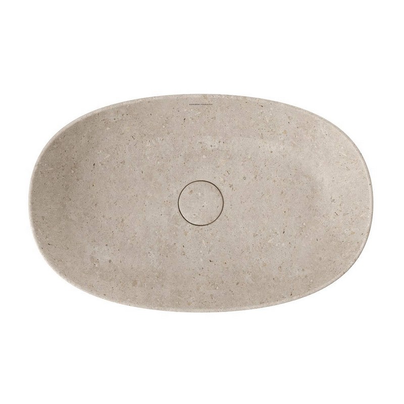 Раковина Плаза 60 см накладная с донным клапаном, риккарди бежевый KERAMA MARAZZI Раковина Плаза 60 см накладная с донным клапаном, риккарди бежевый KERAMA MARAZZI