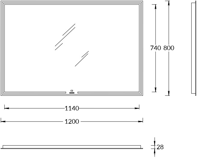 MIO.mi.120/WHT Зеркало Mio/Мио прямоугольное с диммером 120, белое KERAMA MARAZZI MIO.mi.120/WHT Зеркало Mio/Мио прямоугольное с диммером 120, белое KERAMA MARAZZI
