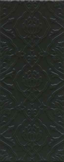 7230 Альвао структура черный матовый 20х50 керамическая плитка KERAMA MARAZZI