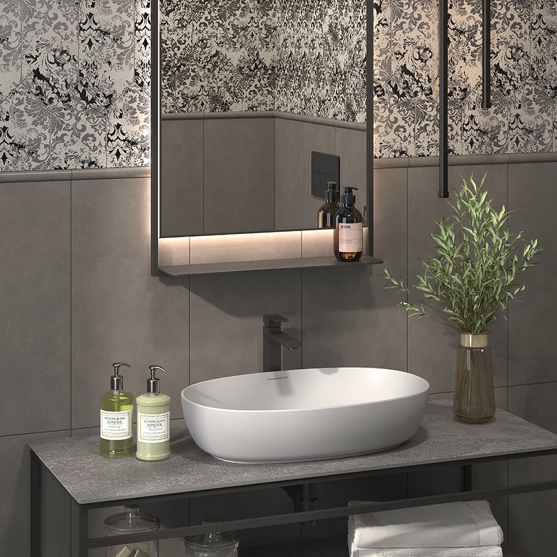 PLR.wb.60 Раковина Plaza/Плаза накладная 60, белая глянцевая KERAMA MARAZZI PLR.wb.60 Раковина Plaza/Плаза накладная 60, белая глянцевая KERAMA MARAZZI