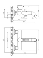 Смеситель для ванны Элеганс, хром глянец KERAMA MARAZZI