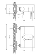 Смеситель для душа Элеганс, хром глянец KERAMA MARAZZI