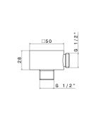 5699KM.21.018 Монтажная часть FUTURA для душевого гарнитура, хром KERAMA MARAZZI
