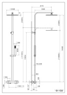 61158KM.21.018 Душевая колонна FUTURA с термостатическим смесителем хром KERAMA MARAZZI