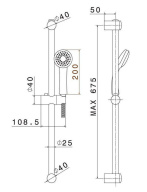 69356KM.21.018 Душевая стойка Piano/Пиано без выхода для подачи воды, хром глянец KERAMA MARAZZI