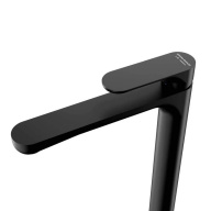 Смеситель для раковины OLE однорычажный высокий без донного клапана, матовый черный KERAMA MARAZZI