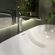 Смеситель для раковины OLE однорычажный высокий без донного клапана, хром глянец KERAMA MARAZZI