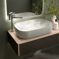 Смеситель для раковины OLE однорычажный высокий без донного клапана, хром глянец KERAMA MARAZZI