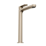 Смеситель для раковины OLE однорычажный высокий без донного клапана, золотой атласный KERAMA MARAZZI