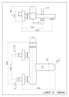 69440CKM.M0.070 Смеситель для ванны OLE настенный, титановый атласный KERAMA MARAZZI