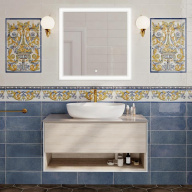 PLB.M.100.1/OAK.O Тумба PLAZA Modern подвесная 100 дуб орегон 1 ящик + полка KERAMA MARAZZI