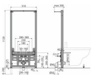 A105/1120 Инсталляция для биде высота 112 см KERAMA MARAZZI A105/1120 Инсталляция для биде высота 112 см KERAMA MARAZZI