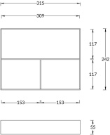 AN.ORG.KM.TR Органайзер без дна Анголо для мебельных ящиков, прозрачный KERAMA MARAZZI