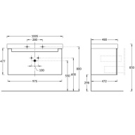BGP.100.1+1/WHT Тумба BUONGIORNO PLUS подвесная 100, 1+1, белый+дуб кантри KERAMA MARAZZI