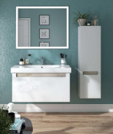 BGP.100.1+1/WHT Тумба BUONGIORNO PLUS подвесная 100, 1+1, белый+дуб кантри KERAMA MARAZZI