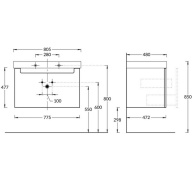 BGP.80.1+1/WHT Тумба BUONGIORNO PLUS подвесная 80, 1+1, белый+дуб кантри KERAMA MARAZZI